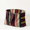 Striped Recycled Textile Open Tote Bag - 075403 - GREEN - Uneeka