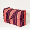 Striped Recycled Textile Zip Tote Bag - 075404 - PINK - Uneeka