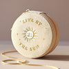 Sun & Moon Embroidered Round Jewellery Case - 65112 - Uneeka