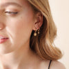 Sunburst and Star Charm Huggie Hoops - 61587 - Uneeka