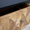 Textured Mango Wood Bedside Table - 6347 - Uneeka