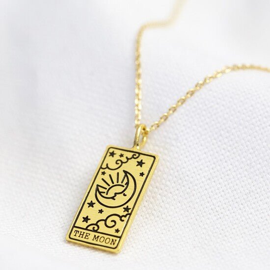 The Moon' Tarot Card Pendant Necklace - 38616 - Uneeka