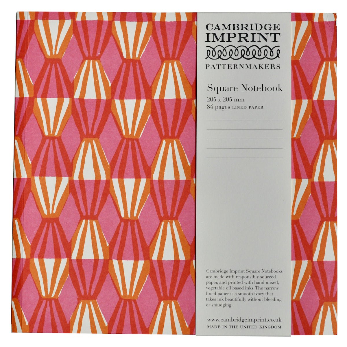 Threadwork Lined Paper Square Notebook - SQN THR pink - Uneeka