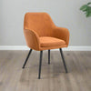 Tia Velvet Chair with Black Legs - TARBURCHA - Uneeka