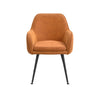 Tia Velvet Chair with Black Legs - TARBURCHA - Uneeka
