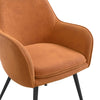Tia Velvet Chair with Black Legs - TARBURCHA - Uneeka