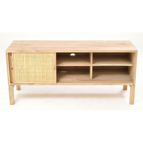 Rustic TV Unit with Sliding Doors