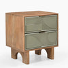 Two Drawer Abstract Side Table - TRST00018A - Uneeka