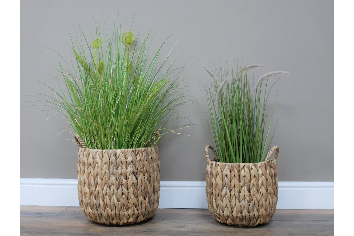Two Handle Natural Woven Basket / Planter - 8516 - SMALL - Uneeka