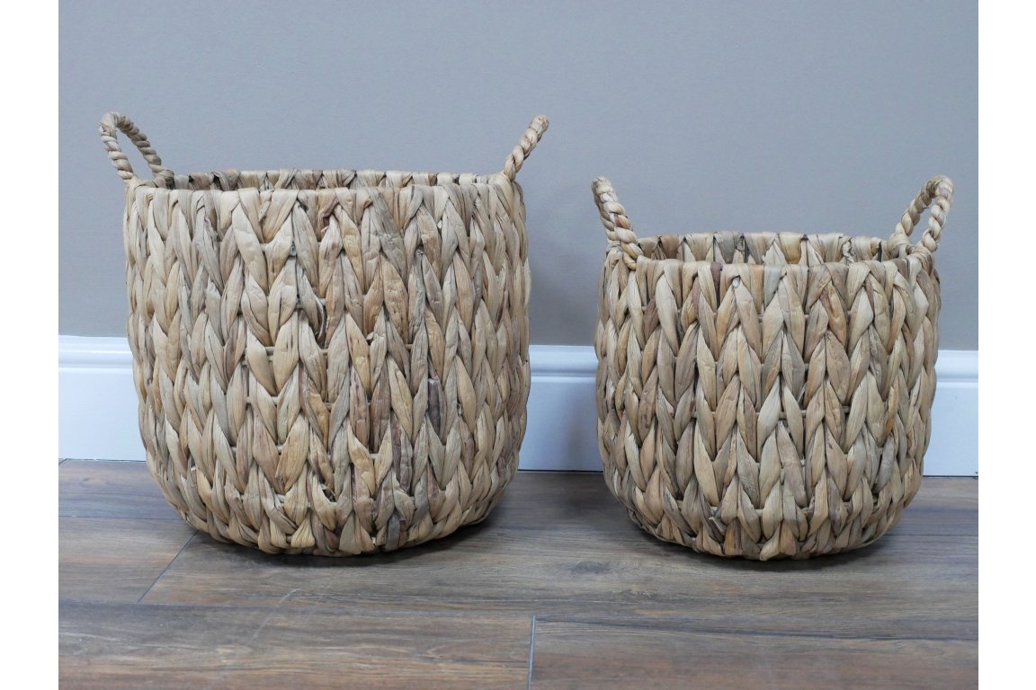 Two Handle Natural Woven Basket / Planter - 8516 - SMALL - Uneeka