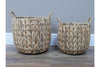 Two Handle Natural Woven Basket / Planter - 8516 - SMALL - Uneeka