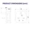 UK 3 poles Plug - SPIN3PN - Uneeka