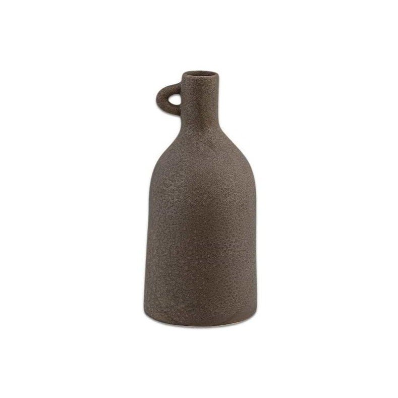 Varkala Black Ceramic Decorative Vase - VV0102 - Uneeka