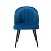 Velvet Scalloped Back Dining Chair - ORLABLUE - Uneeka