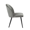 Velvet Scalloped Back Dining Chair - ORLAGREY - Uneeka