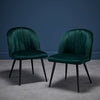 Velvet Scalloped Back Dining Chair - ORLAMUST - Uneeka