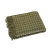 Waffle Cotton Throw with Knotted Tassels - AWTCWO - Uneeka