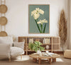 White Iris Laevigata Framed Art Print - BFG 50x70 9001 - Uneeka
