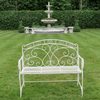 White Metal Outdoor Bench - 7386 - Uneeka