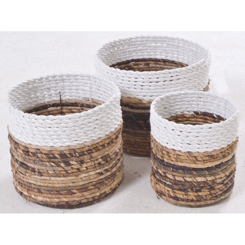 White Topped Basket* - KP014S - Uneeka
