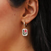 Wildflower Charm Gold Hoops - G2409012H - Uneeka