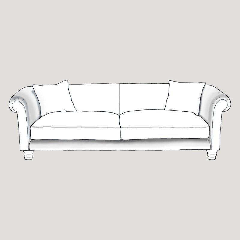 Windsor 3 Seater Upholstered Fabric Sofa - Made To Order - J Brown Chamonix - 293 Linen - WIN3 - Uneeka