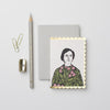 Woman in a Floral Dress Mini Card - WAN MC04 - Uneeka