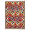 Zagged Diamond Handloom Kilim Rug - R10569 - Uneeka