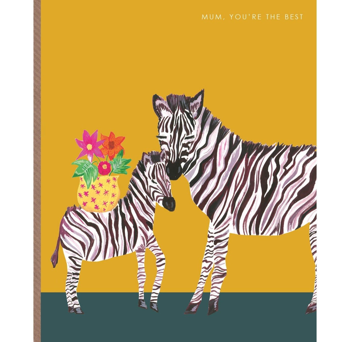 Zebra Best Mum Greeting Card - HCWB317 - Uneeka